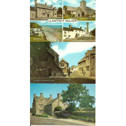Wales LLANWIT MAJOR 6 Postcards by J. Salmon
