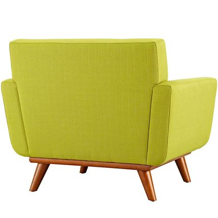 Classic Mid-Century Modern Tufted Club Chair Arms Green, Atomic Red, Azure Blue