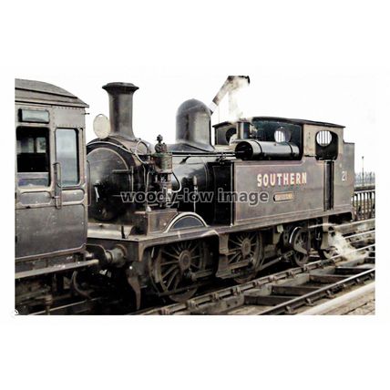 ptc7026 - I.O.W. - SR W21 "Sandown" Locomotive along Ryde Esplanade - print 6x4