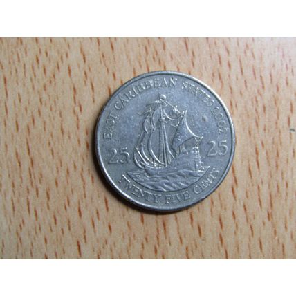 Eastern Caribbean Territories 2002 25 Cents Coin