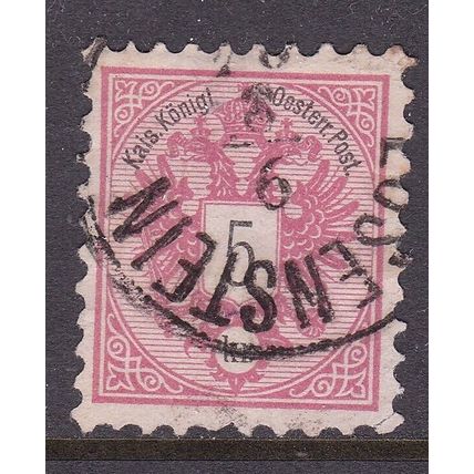 Austria 1883 LOSENSTEIN POSTMARK on 5k Arms VGC