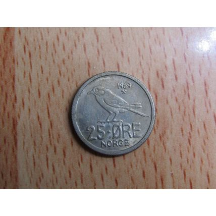 Norway 1969 25 Ore Coin