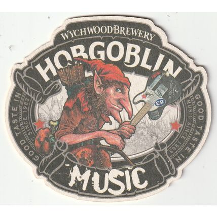 BEER MAT - WYCHWOOD BREWERY - HOBGOBLIN MUSIC - (Cat No 062) - (2016)