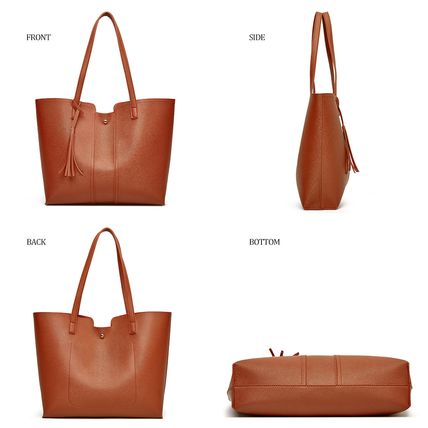 Women Pu Leather Handbag Messenger Shoulder Bag Lady Tote Purse Crossbody Brown
