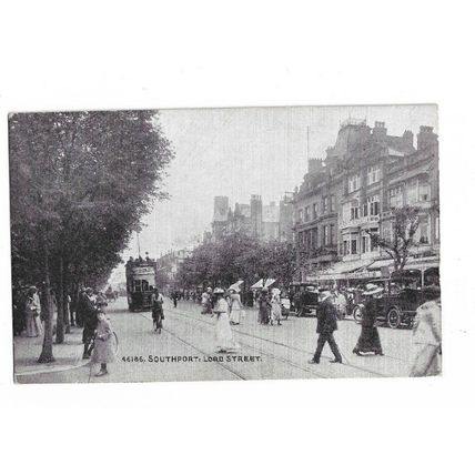 Lord Street, Southport, Lancashire, Postcard.