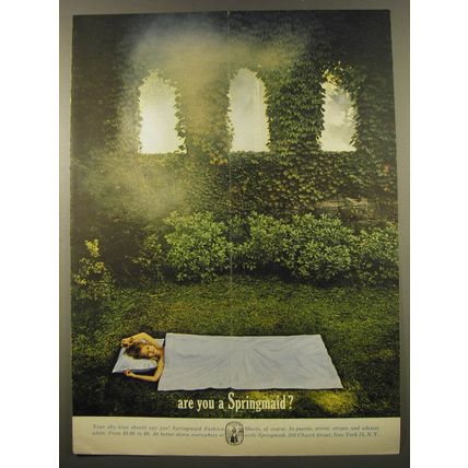 1961 Springmaid Fashion Sheets Advertisement - are you a Springmaid?