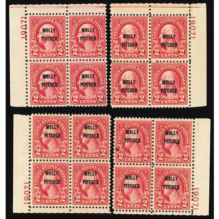 646, Mint Matched Set of Four Plate Blocks SCV $165 - Stuart Katz