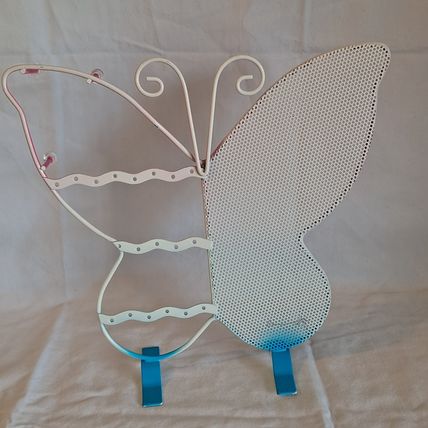 Metal BUTTERFLY EARRING Tree Jewelry Holder Ring/Bracelet/Necklace Tray Stand 7"
