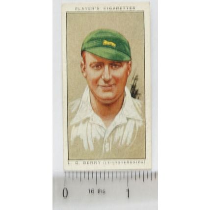 1934 Players Cricketers No. 5 L. G. Berry, Leicestershire