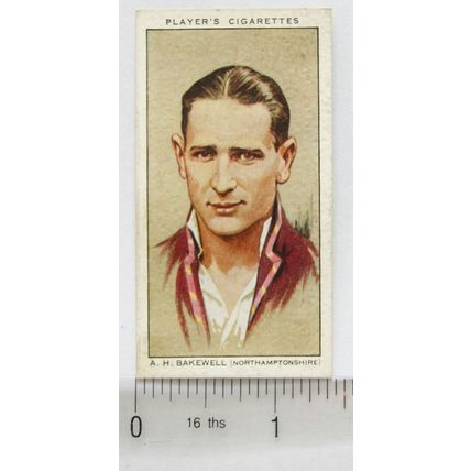 1934 Players Cricketers No. 3 A. H. Bakewell, Northamptonshire & England
