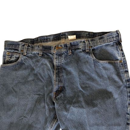 Key Mens Blue Denim Carpenter Jeans 100% Cotton Size 48/32 Workwear Combine SHP