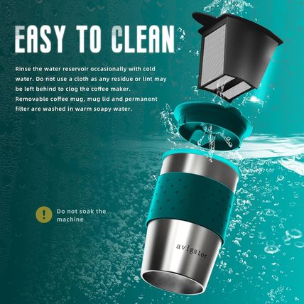 Portable Coffee Maker for Travel Camping Car, Ground Coffee Machine Single Serve