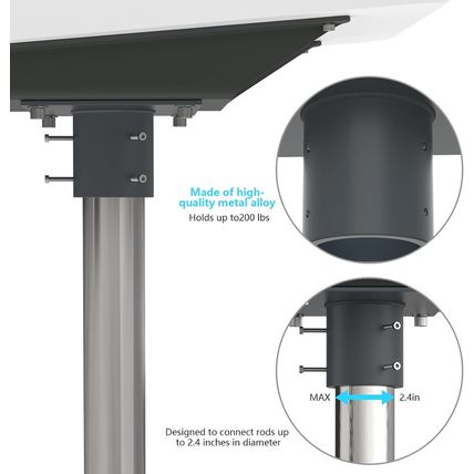Starlink Mount, Starlink Gen 3 Mount, Starlink Flat High Performance Pipe Adapte