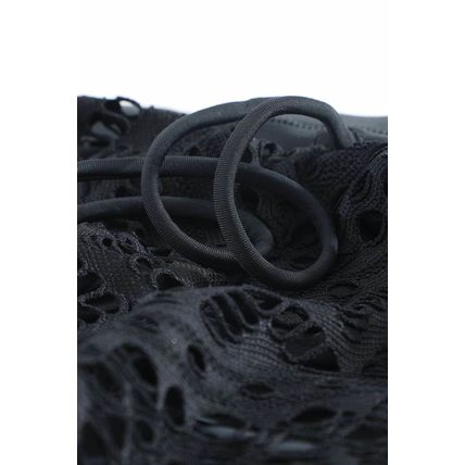 Black Hollow Out Lace Overlay Swim Short Bottom