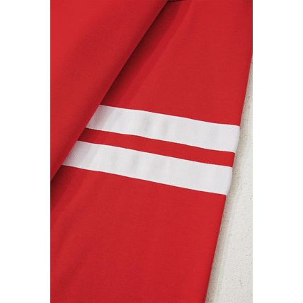 Fiery Red Glitter Trim GAME DAY Letter Graphic Oversized Varsity Sweatshirt