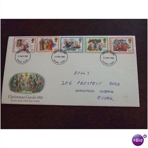 1982 GB Christmas Carols set of 5 fine used stamps kings holly ivy shepherds