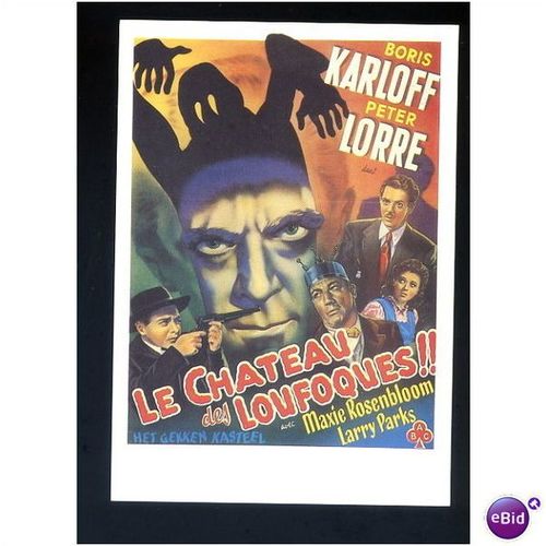 Cinema CHATEAU DES LOUFOQUES (The Boogie Man Will Get You) Karloff Postcard