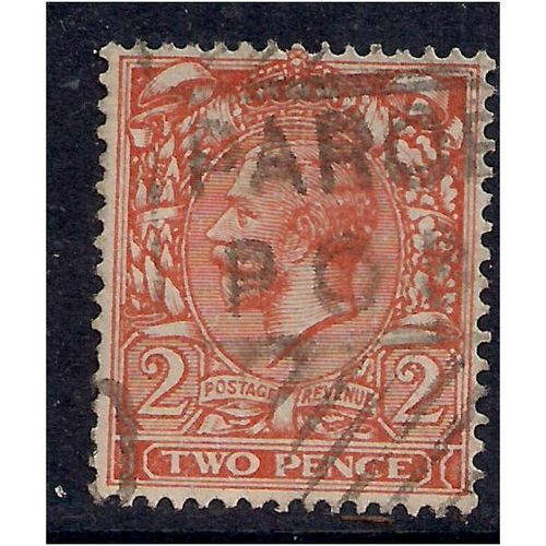 GB 1924 KGV 2d Orange Die 2 Wmk 111 SG 421.(H847
