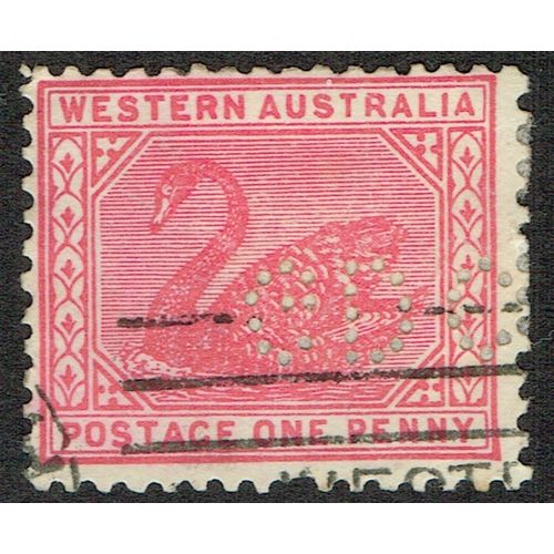 Western Australia 1902 1d Carmine Rose SG117 FU