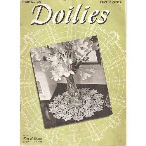 Vintage Knit/Crochet Pattern Booklet Called Doilies 163