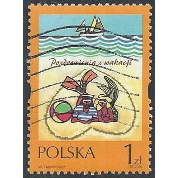 Mi 3887: 1 Zl. multicoloured Greetings Stamp: 'Warm Holiday Greetings'