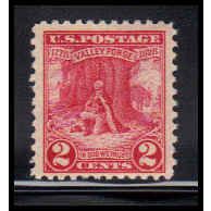 645 2c Valley Forge Just Clears MNH O1119