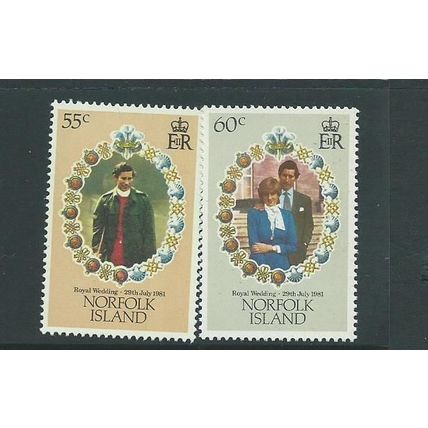 Norfolk island stamps royalty sg263 range no 35c mnh charles and diana