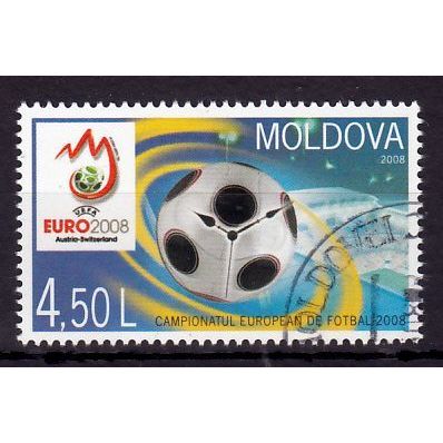 Moldavie mi 615 E.K. Voetbal 2008 gestempeld