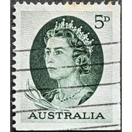 STAMP AUSTRALIA SG354 1963 5d Queen Elizabeth II Used
