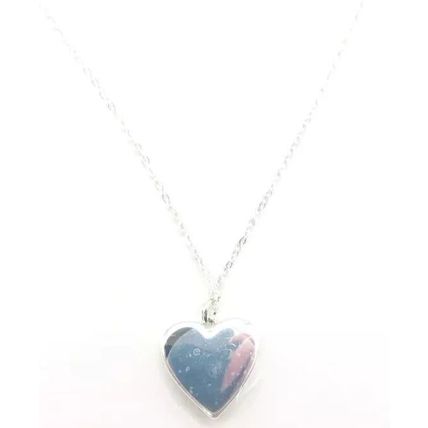 Paua Shell Heart Pendant on a Silver Plated Necklace 44 CM Ladies Jewellery