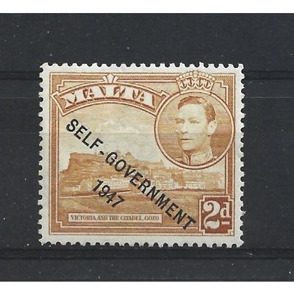 Malta.SG238c 2d Victoria and Citadel,Gozo (Yellow-Ochre).Mounted Mint.Apr25e