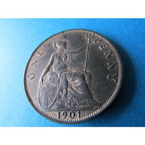 1901 QUEEN VICTORIA ONE PENNY - COIN - 5. X