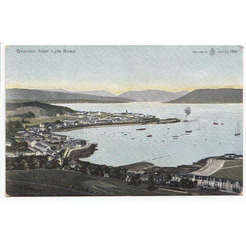 Gourock from Lyle Road Renfrewshire Postcard 1620