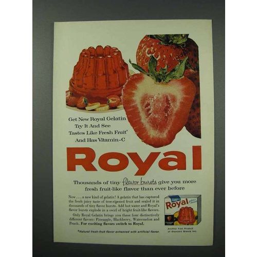 1960 Royal Strawberry Gelatin Ad - Like Fresh Fruit
