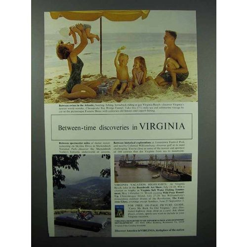 1966 Virginia Tourism Ad - Between-Time Discoveries