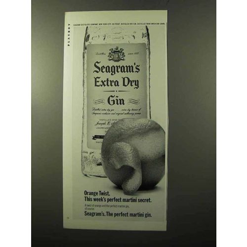 1970 Seagram's Extra Dry Gin Ad - Orange Twist