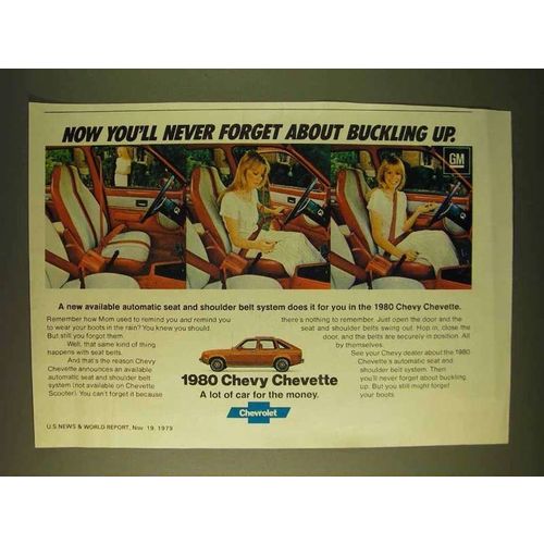1980 Chevy Chevette Ad - Never Forget Buckling Up