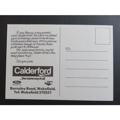 Calderford Ford, Wakefield, Yorshire, Advertising Postcard
