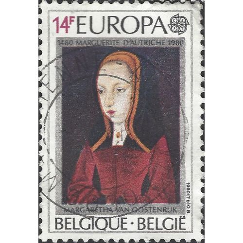 BELGIUM, Margaret of Austria (1480-1530), white 1980, 14F, #2