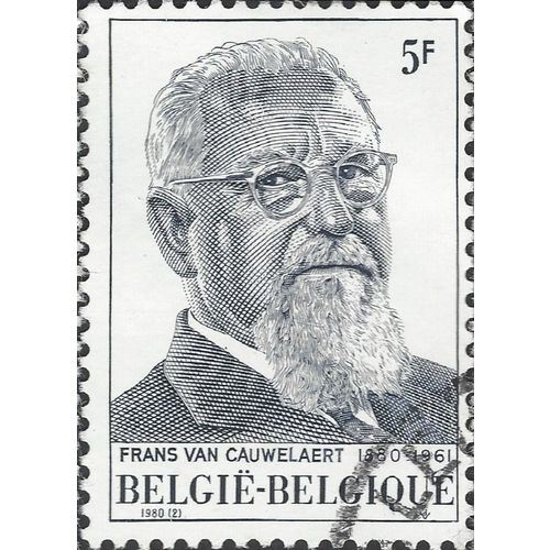 BELGIUM, Frans van Cauwelaert (1880-1961), Minister of State, white 1980, 5F