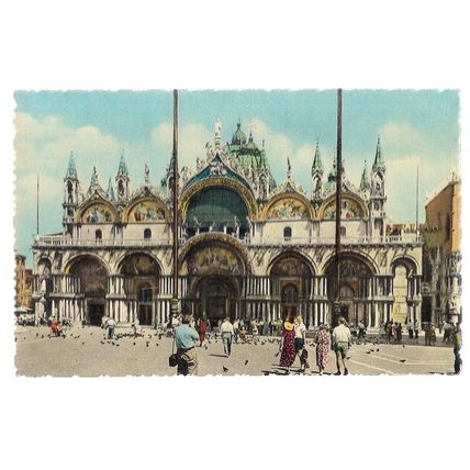 BASILICA of St. MARK, VENEZIA, ITALY unused vintage postcard. =