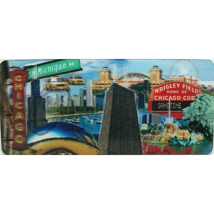 Chicago Montage 3D Fridge Magnet