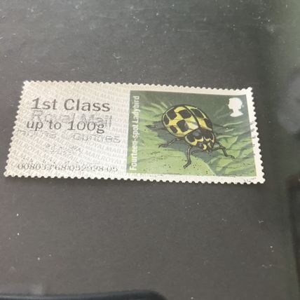 2010 Post & Go... Ladybirds ..Fourteen Spot Ladybird 1b