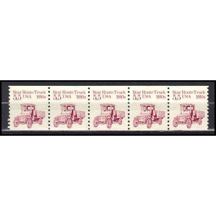 2125 5.5c Star Route Truck Very Fine MNH Dry Gum PNC 1/5 X0452