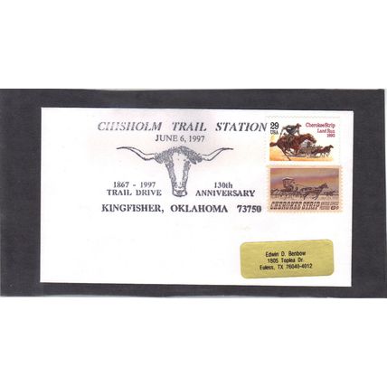 Event 130th Chisholm Trail Station Kingfisher, OK. (Label/A) CV42917