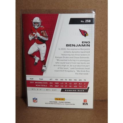 2020 Panini Playoff ENO BENJAMIN (Arizona Cardinals) Rookie Card#258