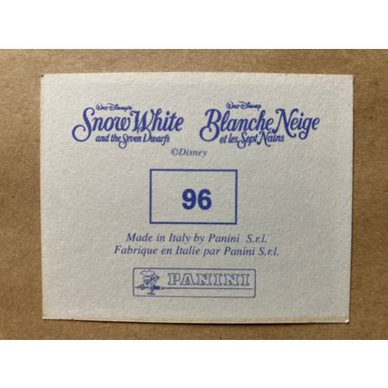 Snow White and the Seven Dwarfs Sticker # 96 (A) unused 1994 Panini Disney