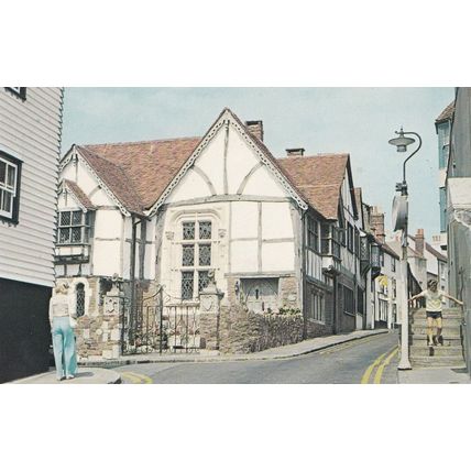 Hastings Lady Walking Sad Hands In Pockets 1970s Postcard