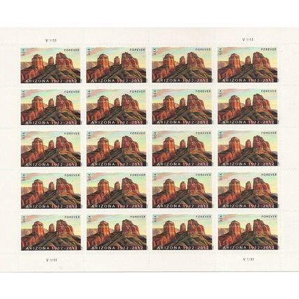 Arizona Statehood Full Sheet of 20 - Current Rate Stamps Scott Scott 4627