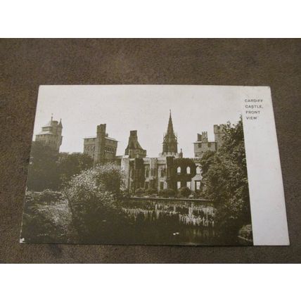 Western Mail Postcard - Cardiff Castle front view - Glamorgan, South Wales